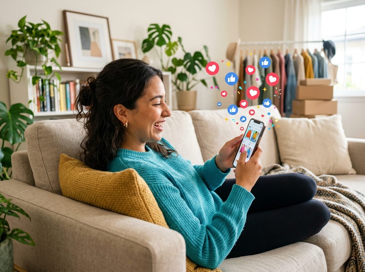 Emprendedora vendiendo ropa al mayor por TikTok, Facebook e Instagram desde su casa en Venezuela